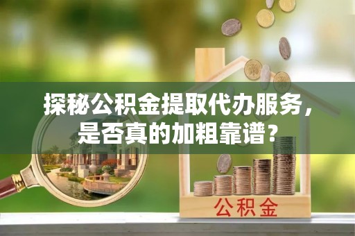 林园探秘公积金提取代办服务，是否真的加粗靠谱？