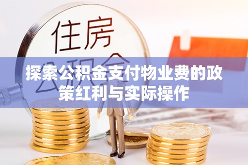 林园探索公积金支付物业费的政策红利与实际操作