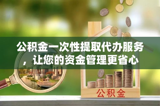 林园公积金一次性提取代办服务，让您的资金管理更省心