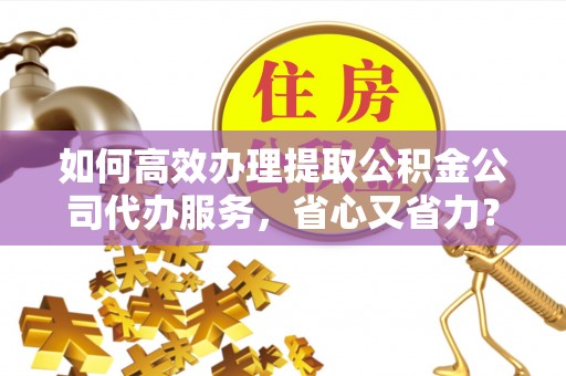 林园如何高效办理提取公积金公司代办服务，省心又省力？
