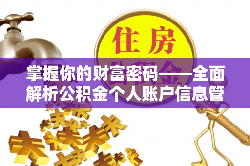 林园掌握你的财富密码——全面解析公积金个人账户信息管理与优化