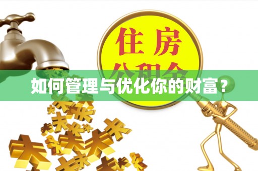 林园如何管理与优化你的财富？