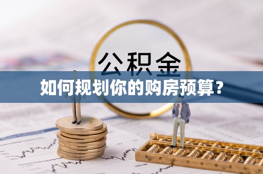 林园如何规划你的购房预算？