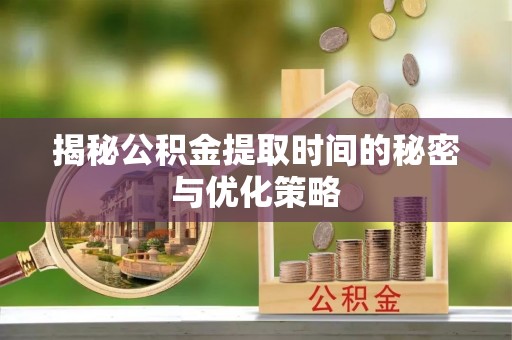 林园揭秘公积金提取时间的秘密与优化策略