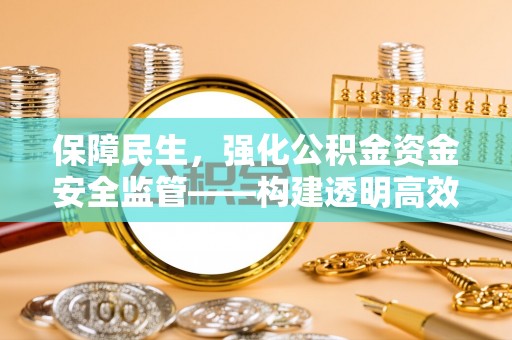 林园保障民生，强化公积金资金安全监管——构建透明高效的管理体系