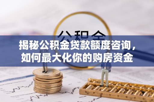 林园揭秘公积金贷款额度咨询，如何最大化你的购房资金