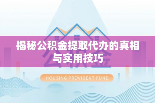 林园揭秘公积金提取代办的真相与实用技巧