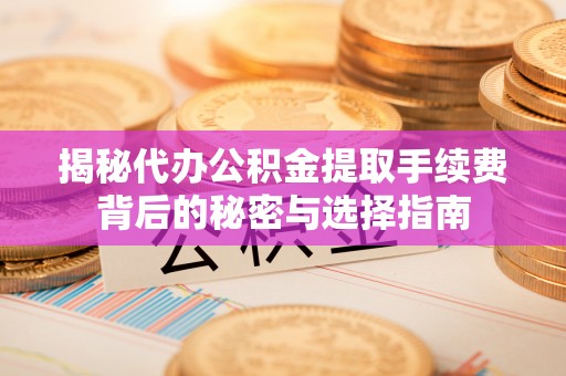 林园揭秘代办公积金提取手续费背后的秘密与选择指南