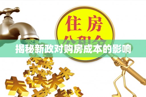 林园揭秘新政对购房成本的影响
