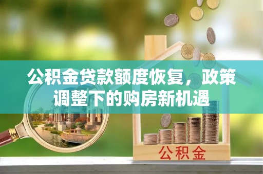 林园公积金贷款额度恢复，政策调整下的购房新机遇