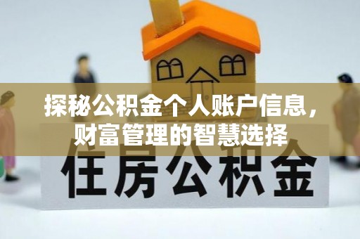 林园探秘公积金个人账户信息，财富管理的智慧选择